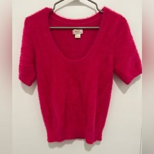 Size Small Maeve Short Sleeved Eyelash Sweater